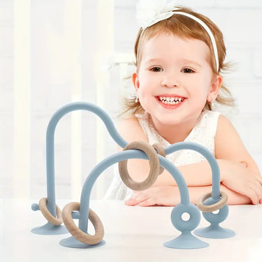 BabyBite™ | Alivia el dolor de la dentición - Juguete para morder de madera y silicona